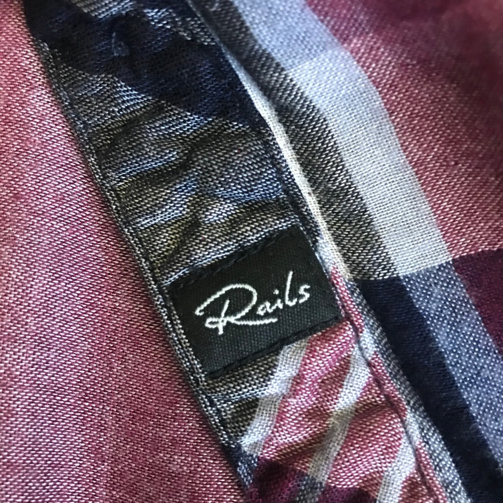 Rails | Black Check S Collar Button -Down Shirt - image 6